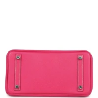 Hermes Birkin 25 Rose Tyrien Epsom Palladium Hardware