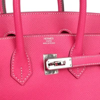 Hermes Birkin 25 Rose Tyrien Epsom Palladium Hardware