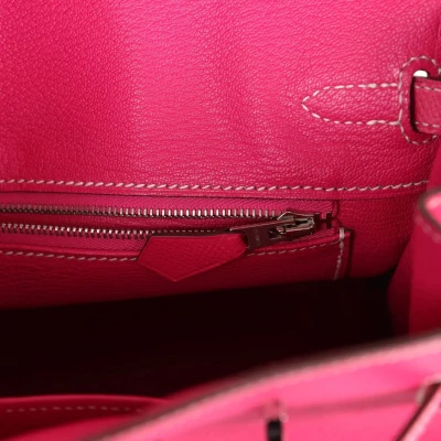 Hermes Birkin 25 Rose Tyrien Epsom Palladium Hardware