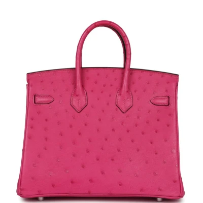 Hermes Birkin 25 Rose Tyrien Ostrich Palladium Hardware Hermes Birkin 25 Rose Tyrien Ostrich Palladium Hardware