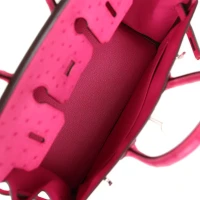 Hermes Birkin 25 Rose Tyrien Ostrich Palladium Hardware Hermes Birkin 25 Rose Tyrien Ostrich Palladium Hardware