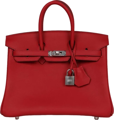 Hermes Birkin 25 Rouge Piment Swift Palladium Hardware Hermes Birkin 25 Rouge Piment Swift Palladium Hardware