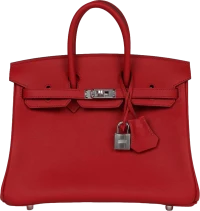 Hermes Birkin 25 Rouge Piment Swift Palladium Hardware Hermes Birkin 25 Rouge Piment Swift Palladium Hardware