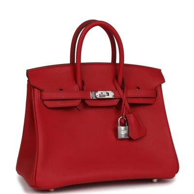 Hermes Birkin 25 Rouge Piment Swift Palladium Hardware Hermes Birkin 25 Rouge Piment Swift Palladium Hardware