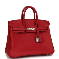 Hermes Birkin 25 Rouge Piment Swift Palladium Hardware Hermes Birkin 25 Rouge Piment Swift Palladium Hardware