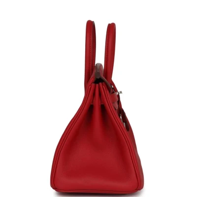 Hermes Birkin 25 Rouge Piment Swift Palladium Hardware Hermes Birkin 25 Rouge Piment Swift Palladium Hardware