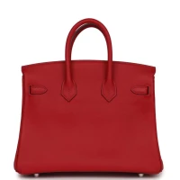 Hermes Birkin 25 Rouge Piment Swift Palladium Hardware Hermes Birkin 25 Rouge Piment Swift Palladium Hardware