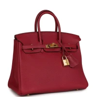 Hermes Birkin 25 Rubis Togo Gold Hardware Hermes Birkin 25 Rubis Togo Gold Hardware