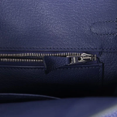 Hermes Birkin 25 Touch Bleu Encre Togo and Shiny Niloticus Crocodile Palladium Hardware Hermes Birkin 25 Touch Bleu Encre Togo and Shiny Niloticus Crocodile Palladium Hardware