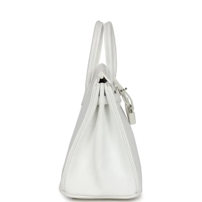 Hermes Birkin 25 White Epsom Palladium Hardware