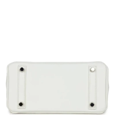 Hermes Birkin 25 White Epsom Palladium Hardware