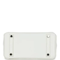 Hermes Birkin 25 White Epsom Palladium Hardware