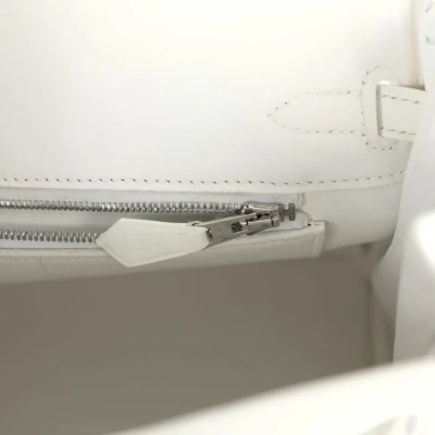 Hermes Birkin 25 White Epsom Palladium Hardware