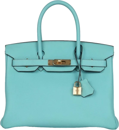 Hermes Birkin 30 Bleu Atoll Togo Gold Hardware Hermes Birkin 30 Bleu Atoll Togo Gold Hardware