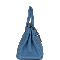 Hermes Birkin 30 Bleu Azur Togo Gold Hardware Hermes Birkin 30 Bleu Azur Togo Gold Hardware