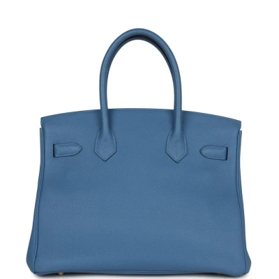 Hermes Birkin 30 Bleu Azur Togo Gold Hardware Hermes Birkin 30 Bleu Azur Togo Gold Hardware