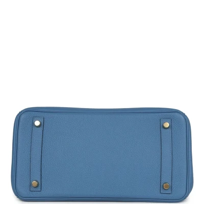 Hermes Birkin 30 Bleu Azur Togo Gold Hardware Hermes Birkin 30 Bleu Azur Togo Gold Hardware