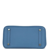 Hermes Birkin 30 Bleu Azur Togo Gold Hardware Hermes Birkin 30 Bleu Azur Togo Gold Hardware