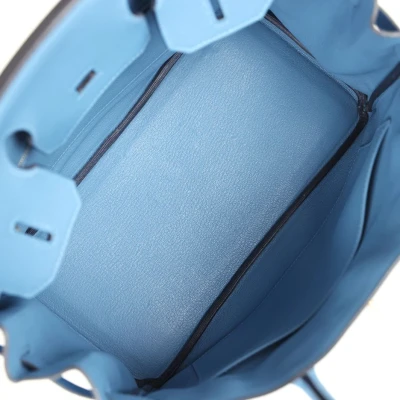 Hermes Birkin 30 Bleu Azur Togo Gold Hardware Hermes Birkin 30 Bleu Azur Togo Gold Hardware