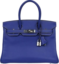 Hermes Birkin 30 Bleu Electric Candy Epsom Palladium Hardware Hermes Birkin 30 Bleu Electric Candy Epsom Palladium Hardware
