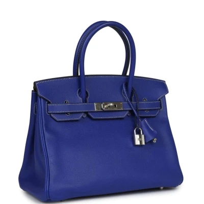 Hermes Birkin 30 Bleu Electric Candy Epsom Palladium Hardware Hermes Birkin 30 Bleu Electric Candy Epsom Palladium Hardware