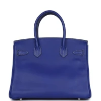 Hermes Birkin 30 Bleu Electric Candy Epsom Palladium Hardware Hermes Birkin 30 Bleu Electric Candy Epsom Palladium Hardware