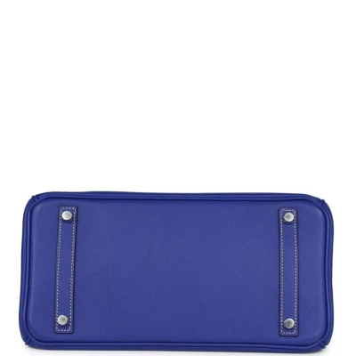 Hermes Birkin 30 Bleu Electric Candy Epsom Palladium Hardware Hermes Birkin 30 Bleu Electric Candy Epsom Palladium Hardware
