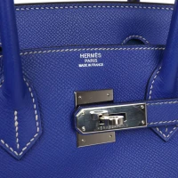Hermes Birkin 30 Bleu Electric Candy Epsom Palladium Hardware Hermes Birkin 30 Bleu Electric Candy Epsom Palladium Hardware