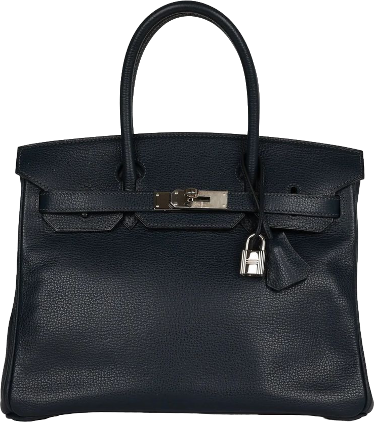 Hermes Birkin 30 Bleu Indigo Vache Liegee Palladium Hardware