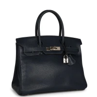 Hermes Birkin 30 Bleu Indigo Vache Liegee Palladium Hardware Hermes Birkin 30 Bleu Indigo Vache Liegee Palladium Hardware