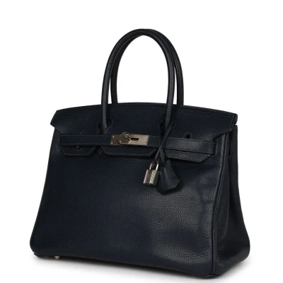Hermes Birkin 30 Bleu Indigo Vache Liegee Palladium Hardware Hermes Birkin 30 Bleu Indigo Vache Liegee Palladium Hardware