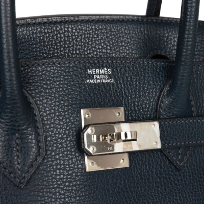 Hermes Birkin 30 Bleu Indigo Vache Liegee Palladium Hardware Hermes Birkin 30 Bleu Indigo Vache Liegee Palladium Hardware