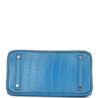 Hermes Birkin 30 Bleu Mykonos Matte Alligator Palladium Hardware Hermes Birkin 30 Bleu Mykonos Matte Alligator Palladium Hardware