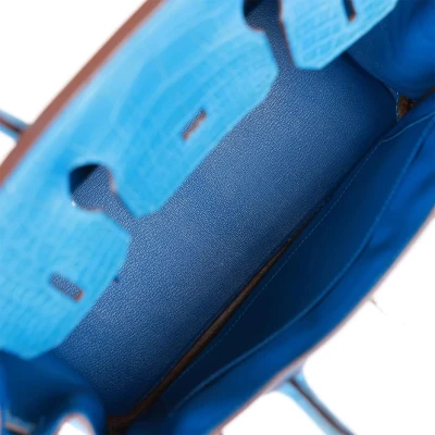 Hermes Birkin 30 Bleu Mykonos Matte Alligator Palladium Hardware Hermes Birkin 30 Bleu Mykonos Matte Alligator Palladium Hardware