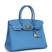 Hermes Birkin 30 Bleu Paradise Epsom Gold Hardware Hermes Birkin 30 Bleu Paradise Epsom Gold Hardware