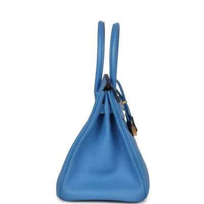 Hermes Birkin 30 Bleu Paradise Epsom Gold Hardware Hermes Birkin 30 Bleu Paradise Epsom Gold Hardware