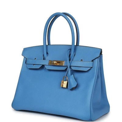 Hermes Birkin 30 Bleu Paradise Epsom Gold Hardware Hermes Birkin 30 Bleu Paradise Epsom Gold Hardware