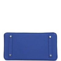 Hermes Birkin 30 Bleu Royal Matte Alligator and Togo Touch Palladium Hardware Hermes Birkin 30 Bleu Royal Matte Alligator and Togo Touch Palladium Hardware
