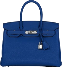 Hermes Birkin 30 Bleu Royal Togo Palladium Hardware Hermes Birkin 30 Bleu Royal Togo Palladium Hardware