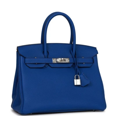Hermes Birkin 30 Bleu Royal Togo Palladium Hardware Hermes Birkin 30 Bleu Royal Togo Palladium Hardware