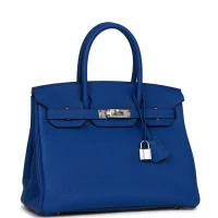 Hermes Birkin 30 Bleu Royal Togo Palladium Hardware Hermes Birkin 30 Bleu Royal Togo Palladium Hardware