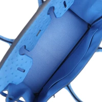 Hermes Birkin 30 Bleuet Ostrich Palladium Hardware