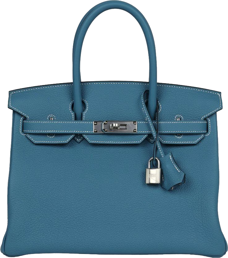 Hermes Birkin 30 Blue Jean Togo Palladium Hardware