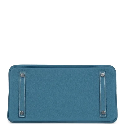 Hermes Birkin 30 Blue Jean Togo Palladium Hardware