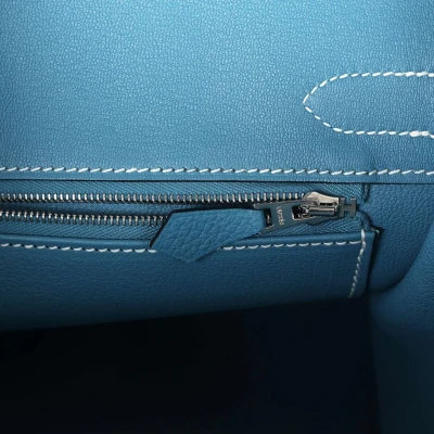 Hermes Birkin 30 Blue Jean Togo Palladium Hardware