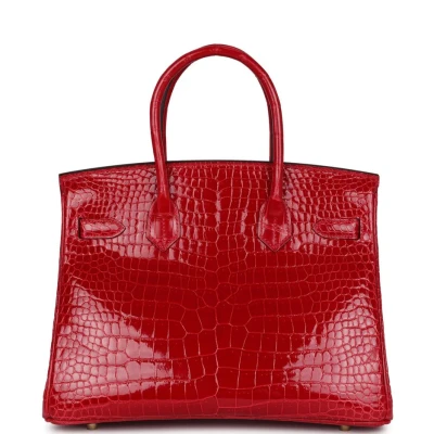 Hermes Birkin 30 Braise Shiny Porosus Crocodile Gold Hardware Hermes Birkin 30 Braise Shiny Porosus Crocodile Gold Hardware