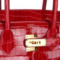 Hermes Birkin 30 Braise Shiny Porosus Crocodile Gold Hardware Hermes Birkin 30 Braise Shiny Porosus Crocodile Gold Hardware