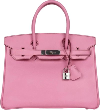 Hermes Birkin 30 Bubblegum Epsom Palladium Hardware Hermes Birkin 30 Bubblegum Epsom Palladium Hardware