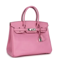 Hermes Birkin 30 Bubblegum Epsom Palladium Hardware Hermes Birkin 30 Bubblegum Epsom Palladium Hardware