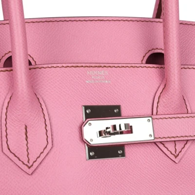 Hermes Birkin 30 Bubblegum Epsom Palladium Hardware Hermes Birkin 30 Bubblegum Epsom Palladium Hardware